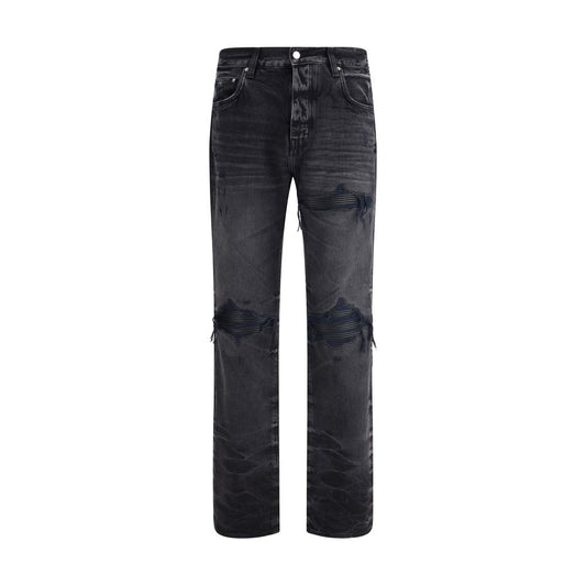 Amiri Black Cotton Straight-Leg Jeans