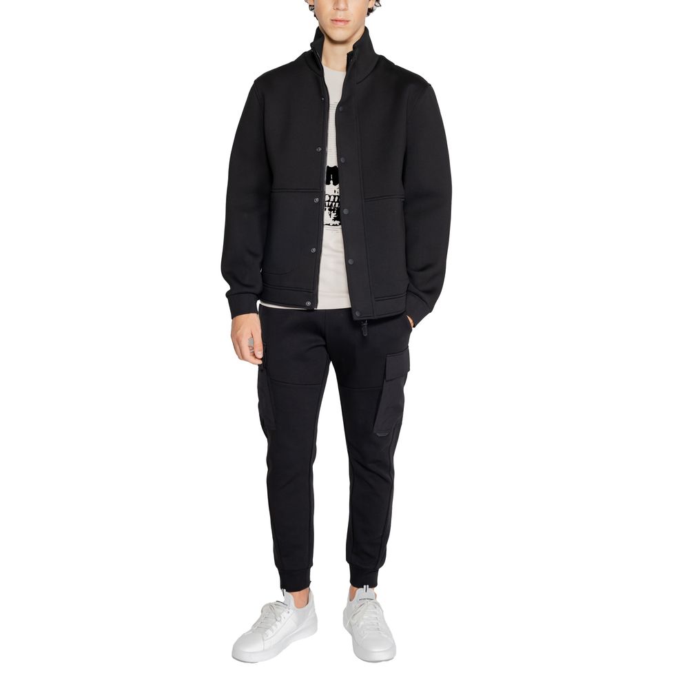 Antony Morato Black Polyester Full-Length Jacket