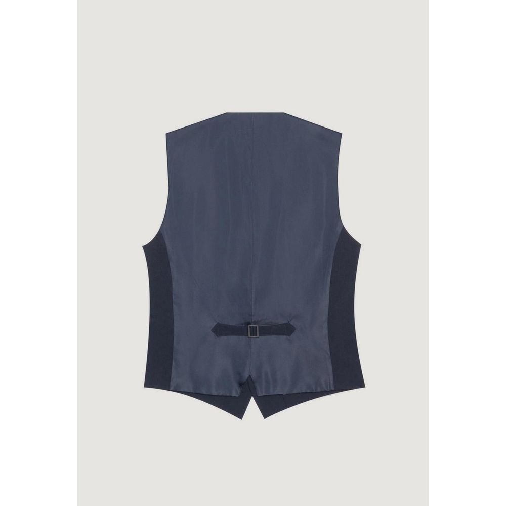Antony Morato Blue Polyester Waistcoat