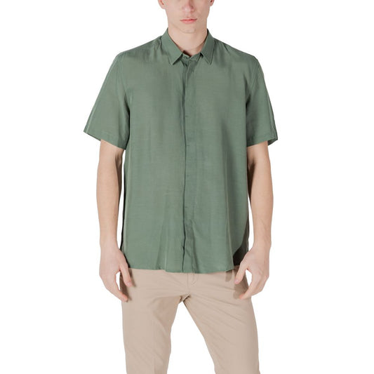 Antony Morato Green Lyocell Shortsleeve Shirt