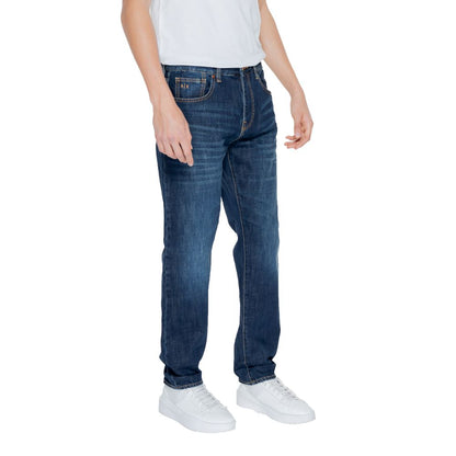 Armani Exchange Blue Cotton Skinny Jeans