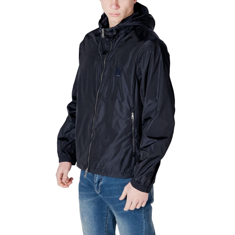 Armani Exchange Blue Polyamide Shell Jacket