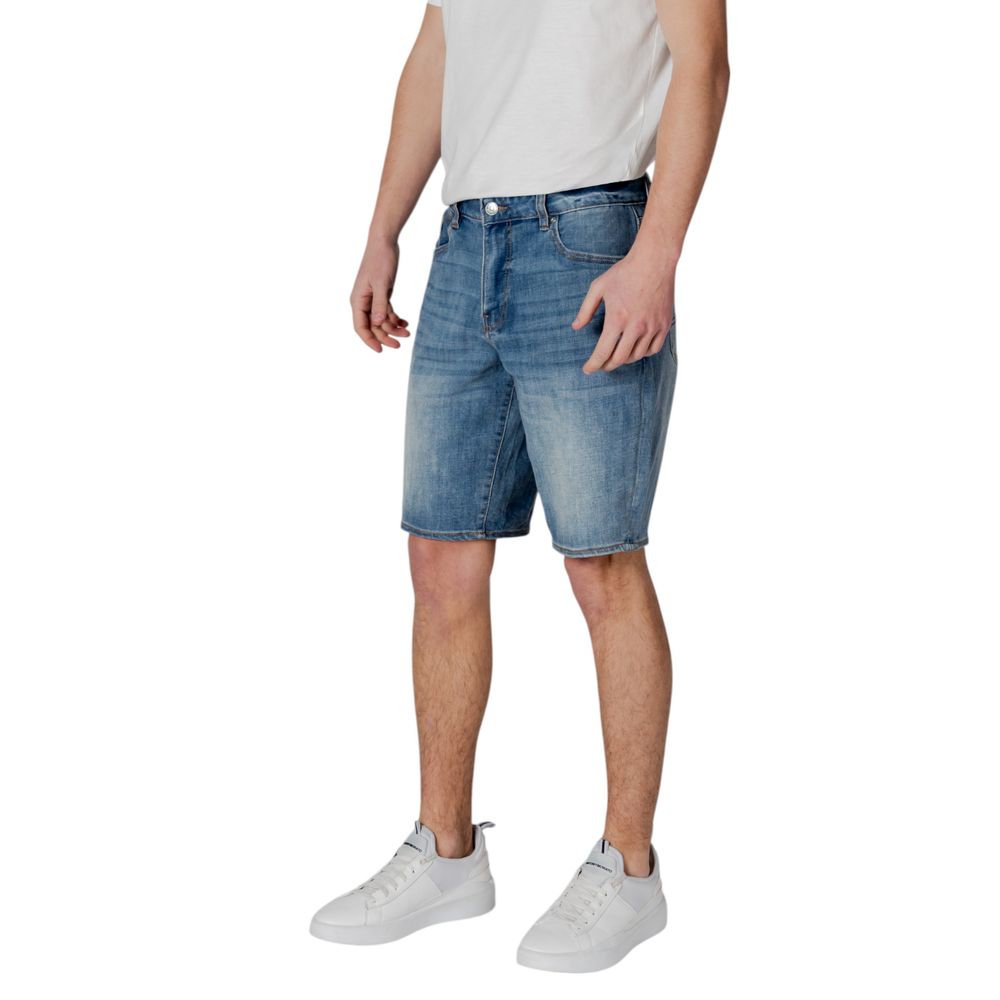 Armani Exchange Blue Polyester Bermuda Shorts