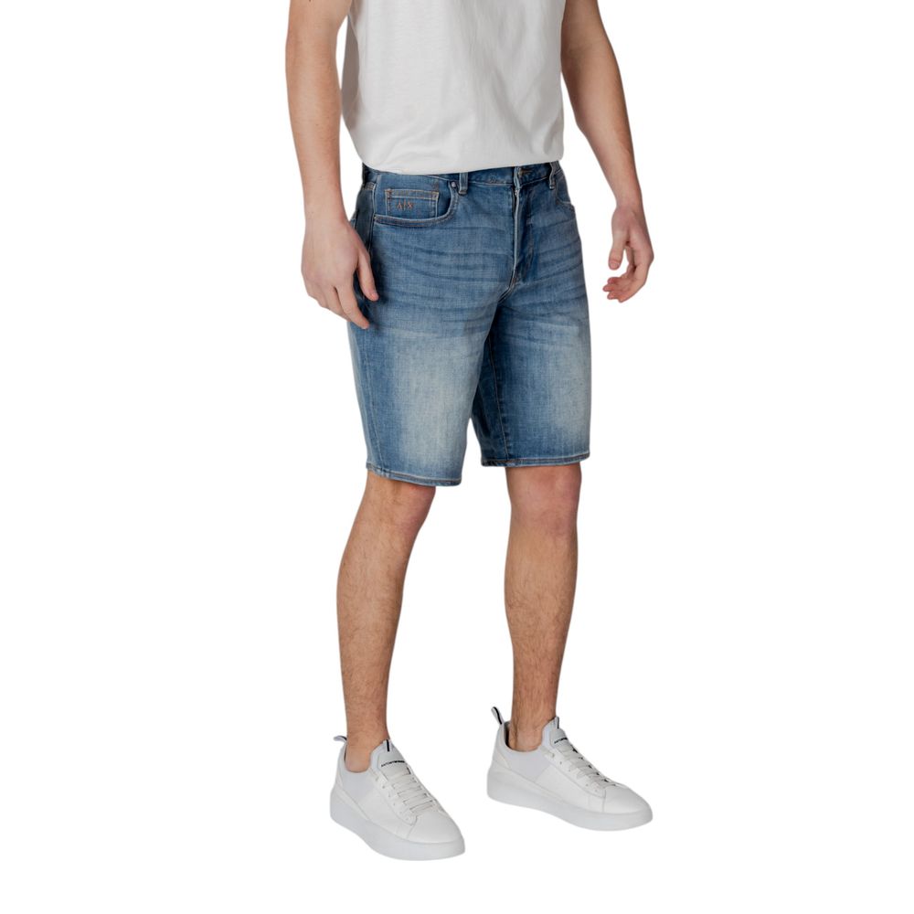 Armani Exchange Blue Polyester Bermuda Shorts