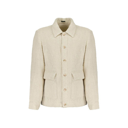 Autore Beige Virgin Wool Full-Length Jacket