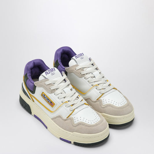 AUTRY Low CLC white/purple/dark green sneaker