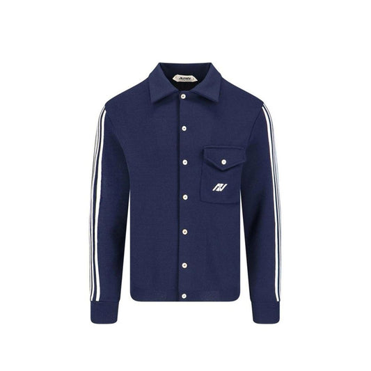 Autry Blue Nylon Cardigan 1728,75611013280,Autry,Blue,Cardigans - Sweaters - Clothing,Clothing,Men,New with tags,S,Sweaters - Clothing
