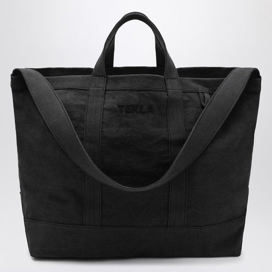 Tekla Beach bag in black cotton BBG-250CO/Q_TEKLA-BS_100
