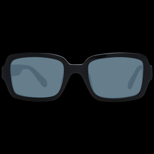 BENETTON MOD. BE5056 52001 gent sunglasses, black frame with dark lenses, front view.
