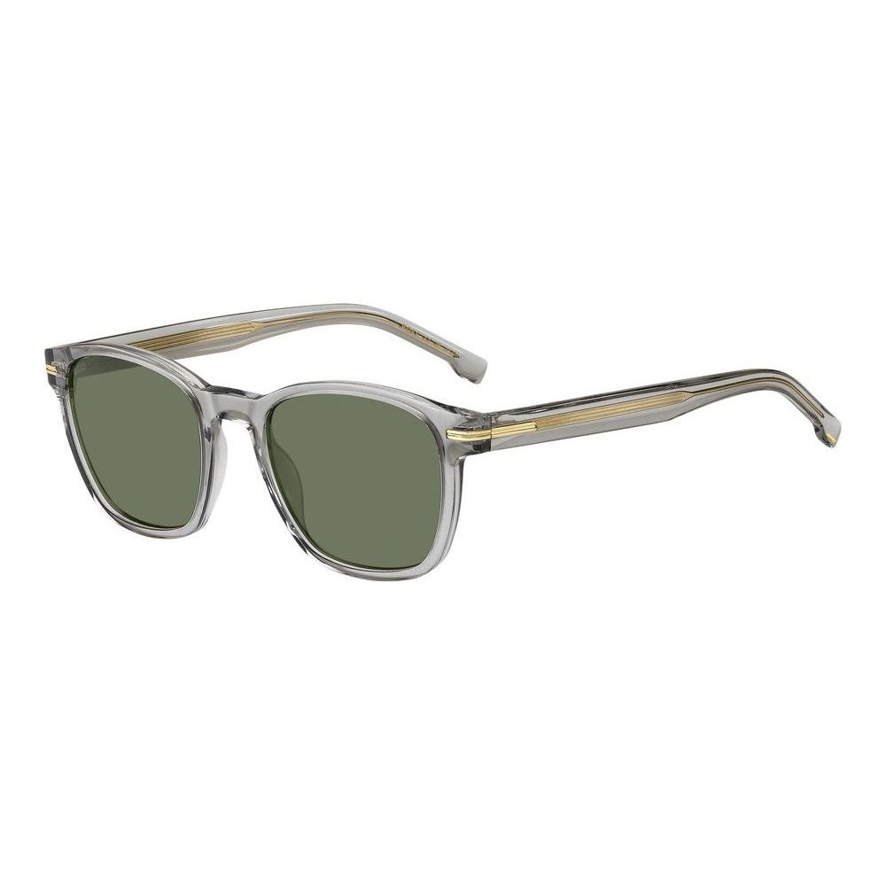 HUGO BOSS MOD. BOSS 1505_S acetate sunglasses for men in gray with green lenses.