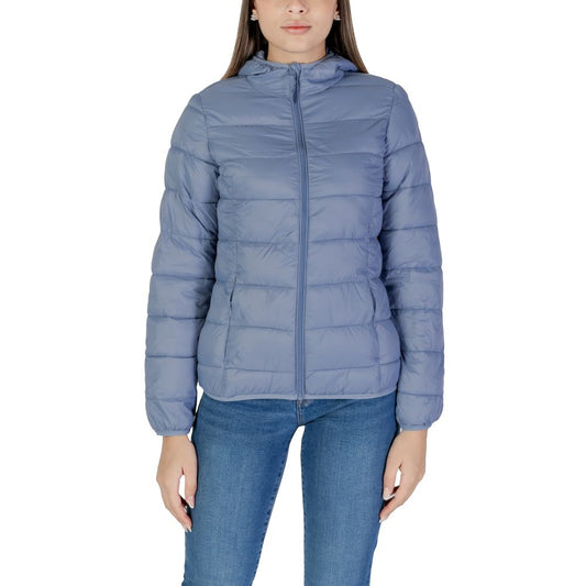 B.Young Blue Nylon Coat