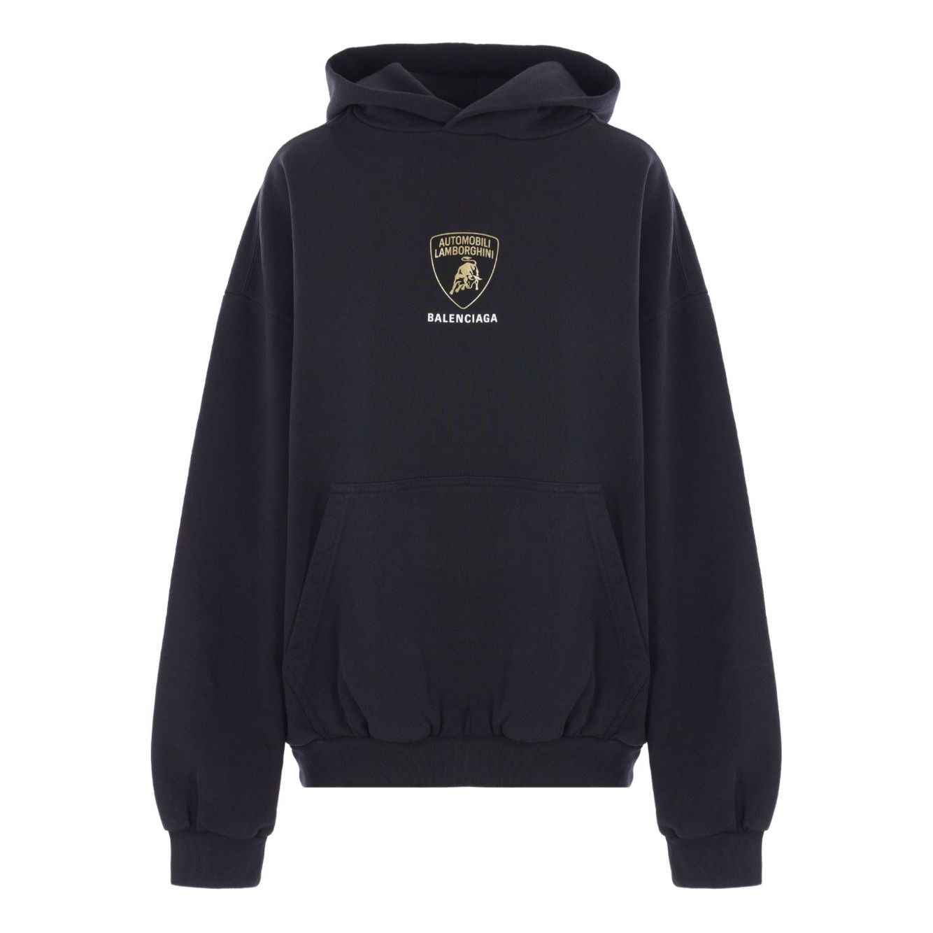 Balenciaga Sweaters Black with zip closure, dropped shoulders, and back embroidery. Long-sleeved cotton hoodie for stylish comfort.