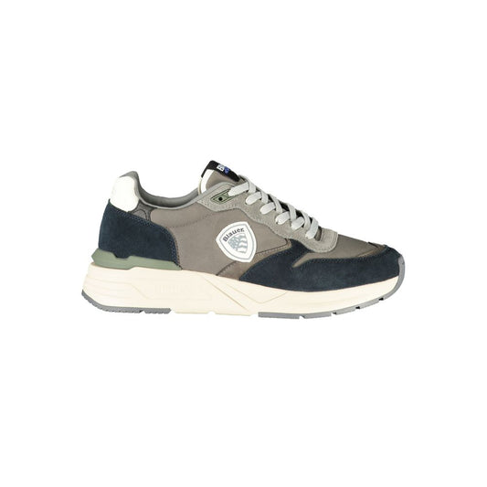 Blauer Grigio Polyurethane Men Sneaker1728,67403481248,Athletic - Sneakers - Shoes,Blauer,EU40/US7,EU44/US11,EU45/US12,EU46,Gray,Men,New with tags,Shoes,Sneakers - Shoes