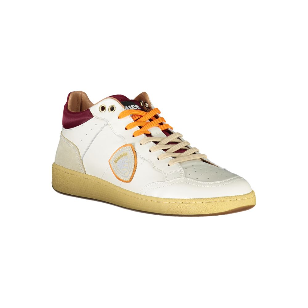 Blauer Sleek White Sneakers with Contrast Accents