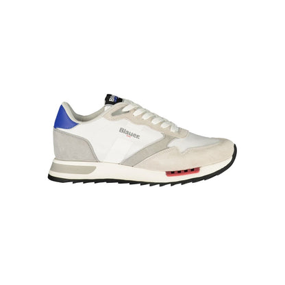 Blauer White Polyester Men's Sneaker1728,67403481248,Athletic - Sneakers - Shoes,Blauer,EU40/US7,EU41/US8,EU42/US9,EU43/US10,EU44/US11,EU45/US12,Men,New with tags,Shoes,Sneakers - Shoes,White