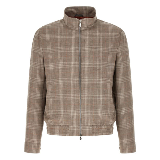 Brunello Cucinelli Brown Wool Full-Length Jacket