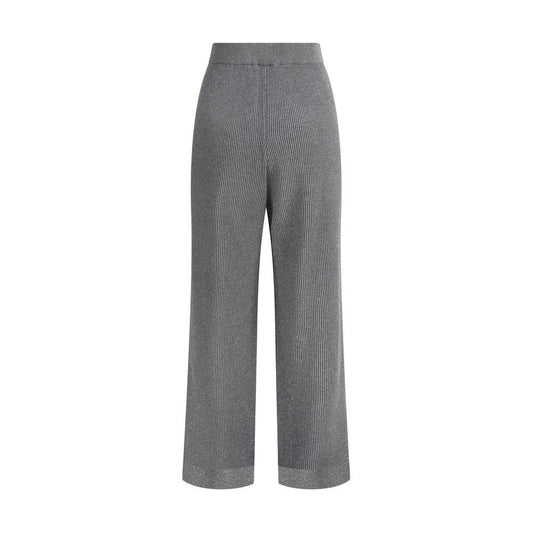 Brunello Cucinelli Brunello Cucinelli Ribbed lurex Pants BR-MAZ260299PCXP07-L 1728,72470364320,Brunello Cucinelli,Clothing,Gray,Jeans & Pants - Women - Clothing,L,M,New with tags,Women,Women - Clothing
