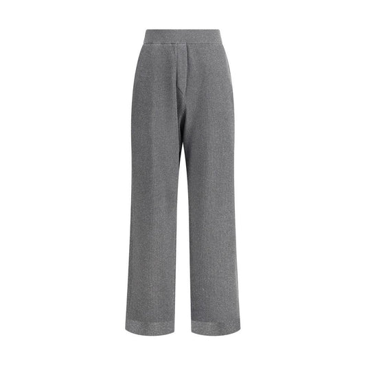 Brunello Cucinelli Brunello Cucinelli Ribbed lurex Pants BR-MAZ260299PCXP07-L 1728,72470364320,Brunello Cucinelli,Clothing,Gray,Jeans & Pants - Women - Clothing,L,M,New with tags,Women,Women - Clothing
