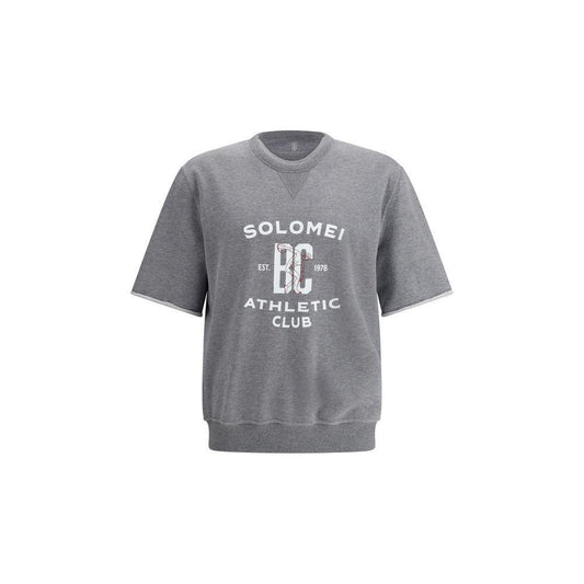 Brunello Cucinelli Brunello Cucinelli Short-sleeve Sweatshirt BR-MN05N3378GC192-S 1728,72470364320,Brunello Cucinelli,Clothing,Gray,Men,Men - Clothing,New with tags,S,Sweaters - Men - Clothing,XL