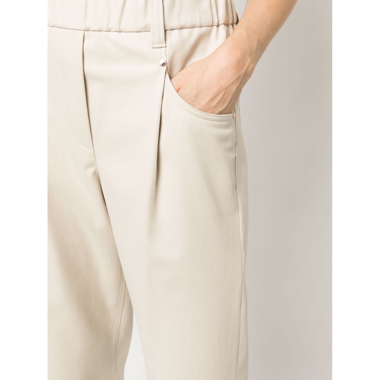 Brunello Cucinelli Elasticated straight-leg trousers