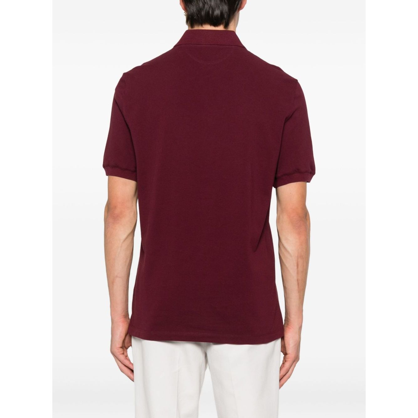 Brunello Cucinelli Embroidered cotton polo shirt