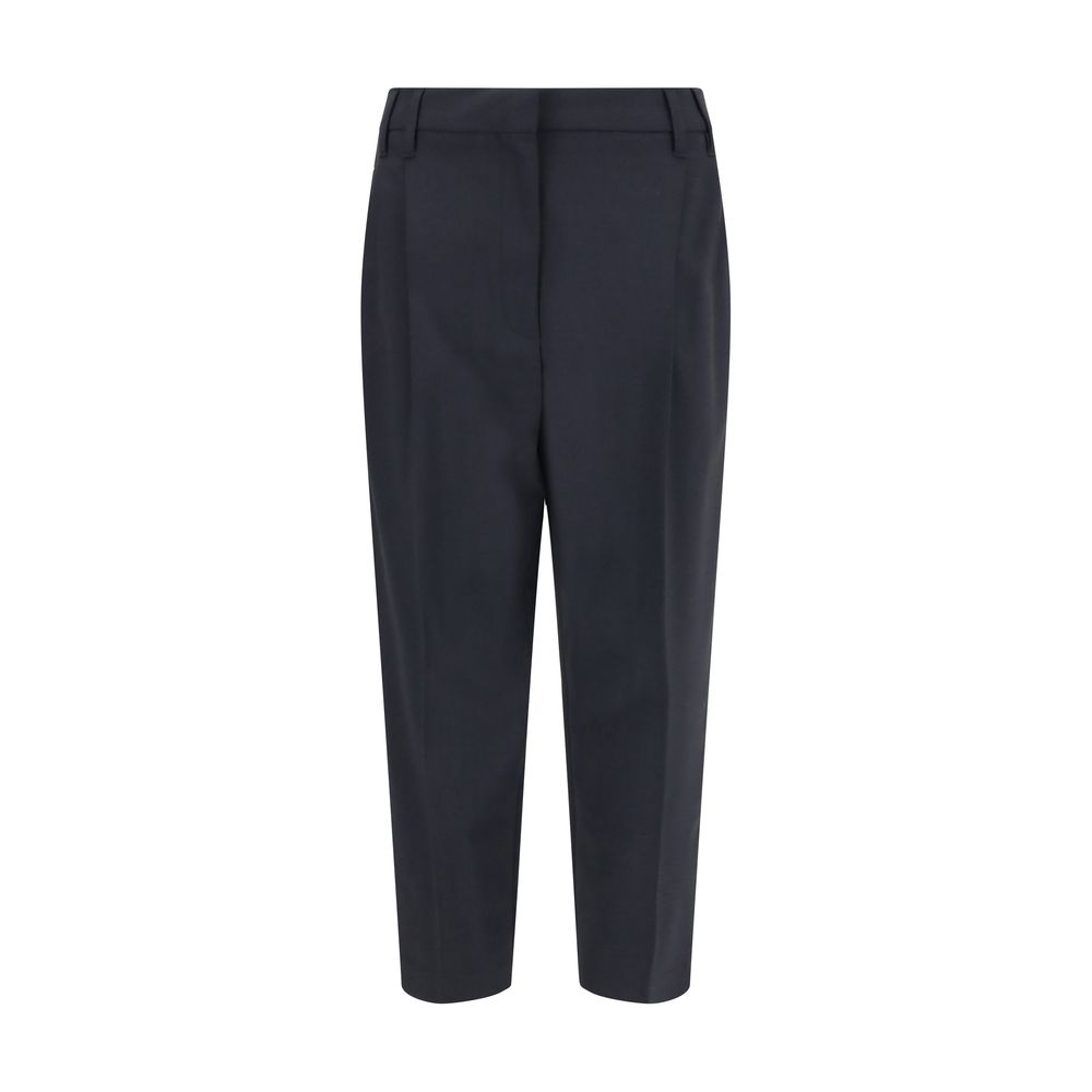 Brunello Cucinelli Tailored chino Pants with front zipper, hook-and-eye closure, and elegant fit for formal and refined casual looks.