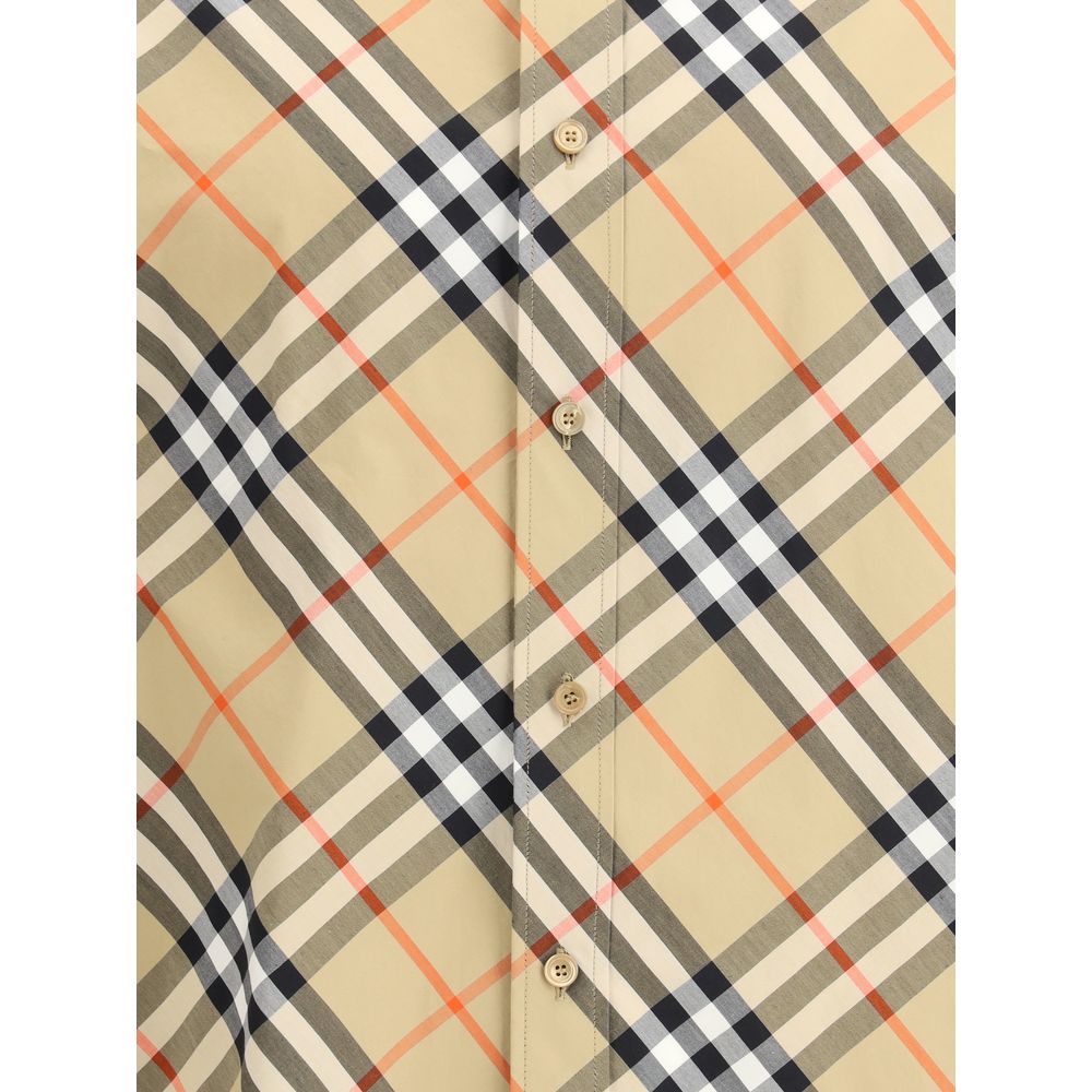 Burberry Beige Cotton Pattern Shirt