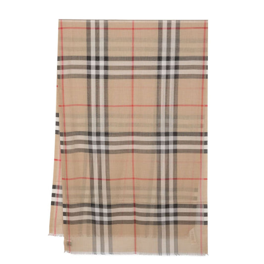 Burberry Check wool and silk scarf Scarves Hats & Gloves