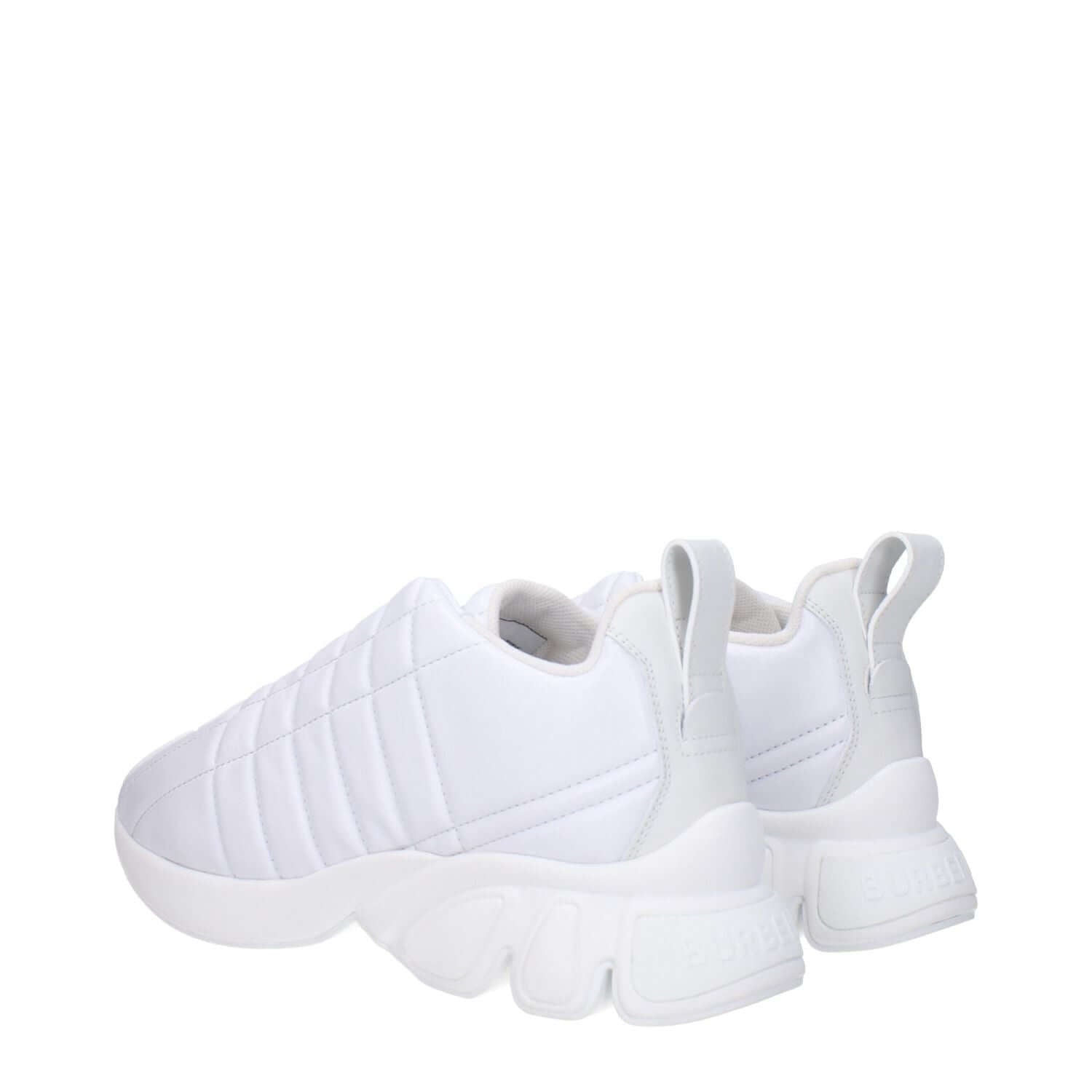 Burberry White Leather Sneakers