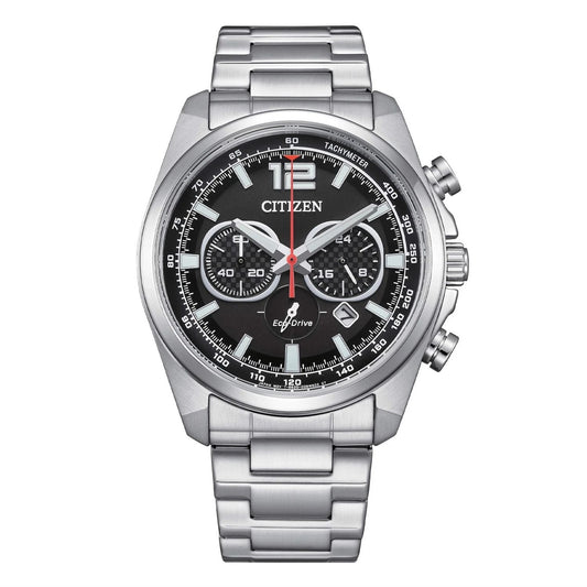 CITIZEN MOD. RACING CRONO watch featuring a sleek stainless steel band and detailed chronograph dial design.