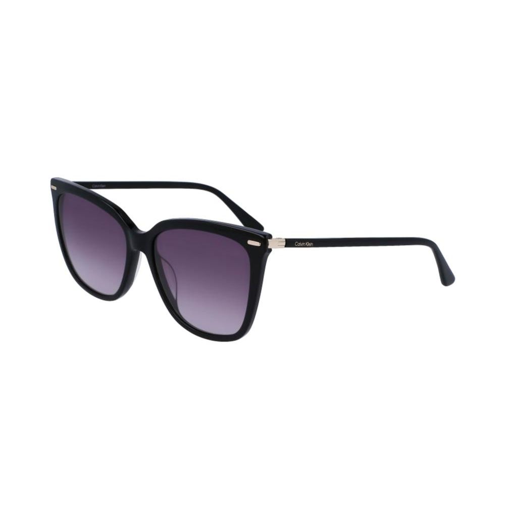 CALVIN KLEIN MOD. CK22532S sunglasses for ladies with black frame and dark lenses in side view.