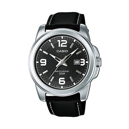 CASIO COLLECTION Mod. BOLD DATE, LEATHER - BLACK WATCHES