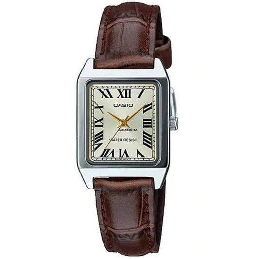 CASIO COLLECTION Mod. LADY TANK, ALLOY, LEATHER - CHAMPAGNE