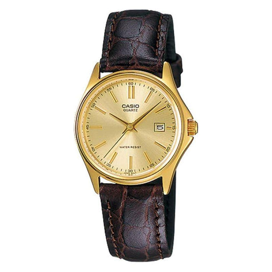 CASIO COLLECTION & VINTAGE CASIO COLLECTION Mod. LADY LEATHER - GOLD LTP-1183Q-9AVDF Lady,Lady Ready Stocked Watches,READY STOCKED WATCHES,Watches for Women - Watches,Wristwatch