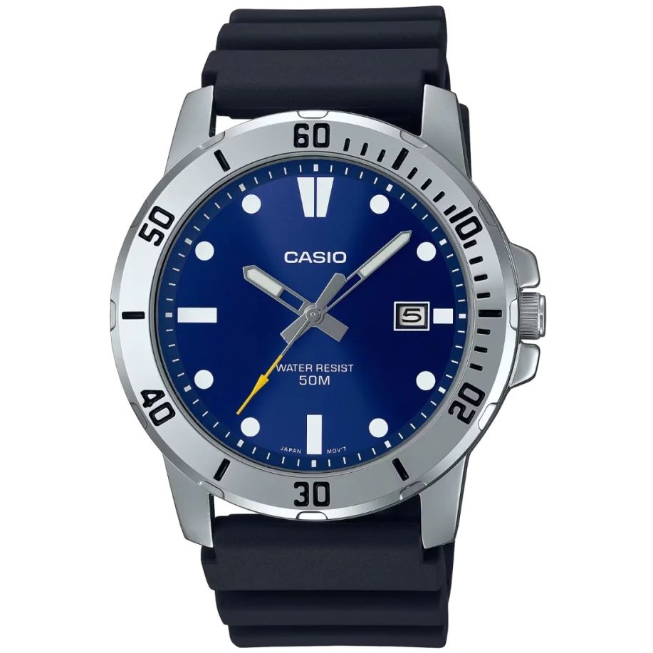 CASIO SPORT COLLECTION Mod. DIVER 50M - BLUE wristwatch with stainless steel case and resin strap