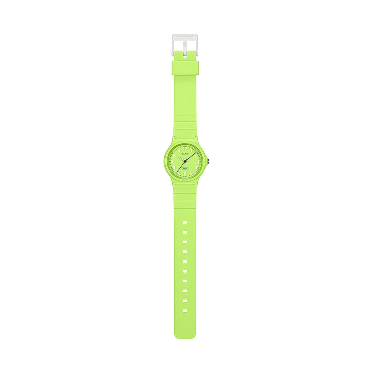 CASIO TIMELESS COLLECTION Mod. POP - BIO RESIN STRAP - LEMON GREEN, women's quartz wristwatch with water resistance and official packaging.