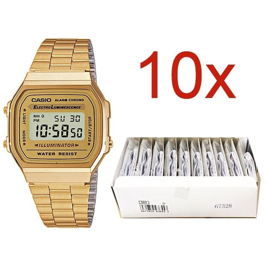 CASIO VINTAGE Mod. A168WG-9E **PACK 10 PCS**-0