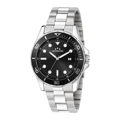 CHRONOSTAR MOD. R3753291004 silver wristwatch with 43mm case, quartz movement, and mineral dial for gents.