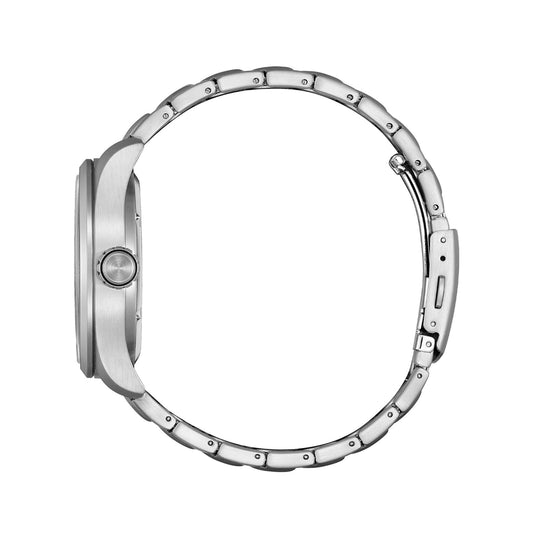 Side view of CITIZEN Mod. URBAN TRAVELER watch with stainless steel bracelet