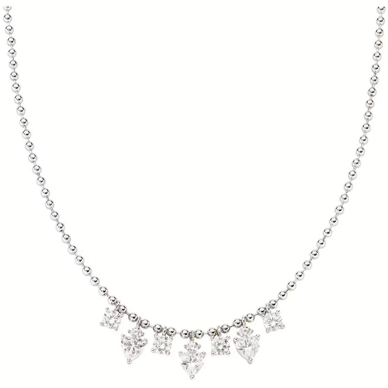 Elegant necklace from AMEN JEWELRY Mod. CLPACUBBBZ3 with sparkling gemstone details.