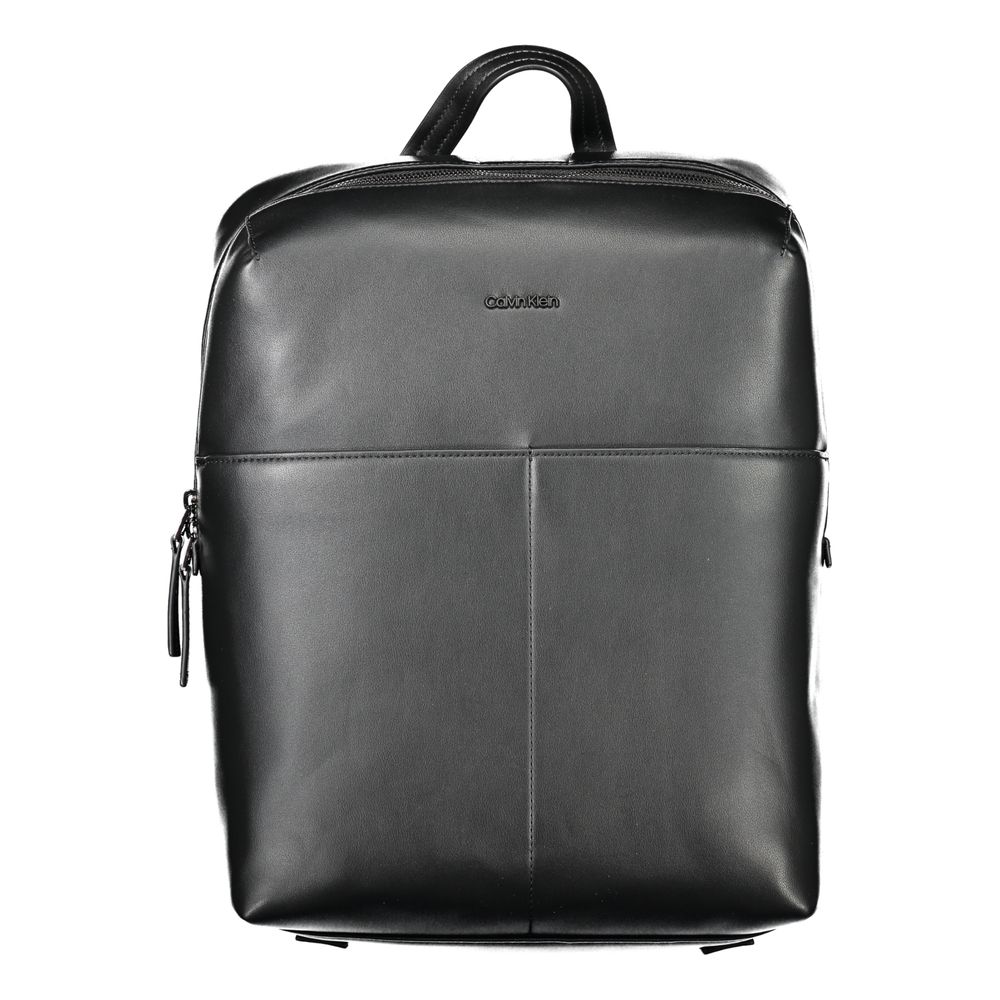 Calvin Klein Black Polyurethane Men Backpack