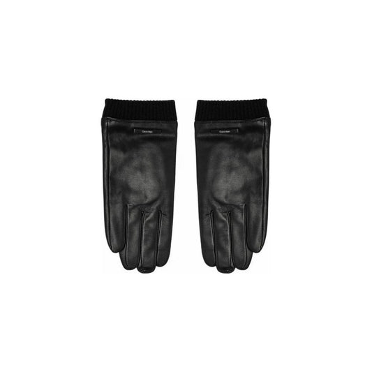 Calvin Klein Calvin Klein Black Leather Glove CA7000001920362RO 1728,71956299936,Black,Calvin Klein,Gloves - Men - Accessories,M/L,Men,New with tags