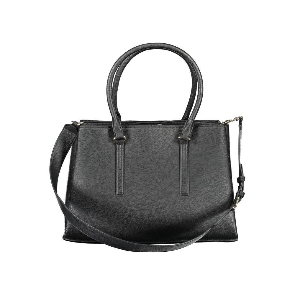 Front view with bag zipped and handles upright.