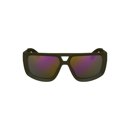 Calvin Klein Green Plastic Men Sunglass with square lenses and durable frame, ideal for modern fashion-forward style.