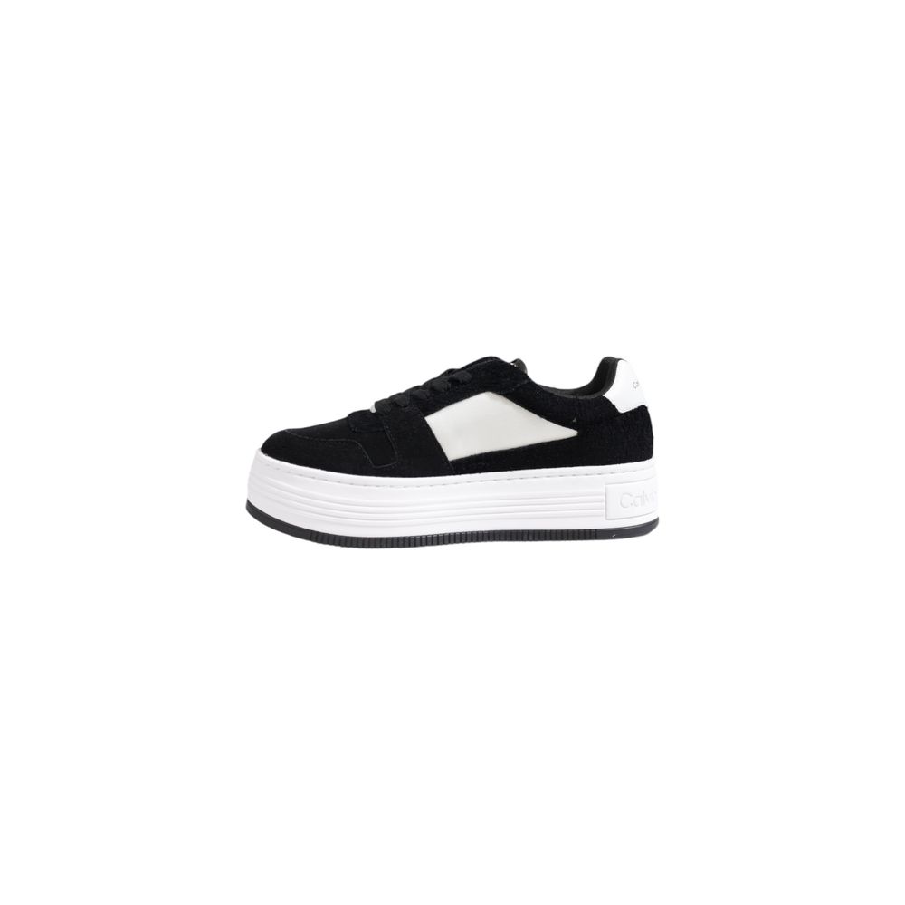 Calvin Klein Jeans Black Leather Platform Sneakers