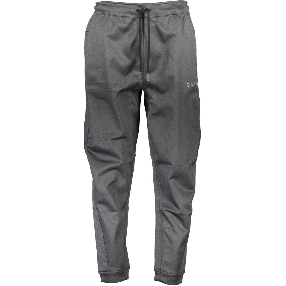 Calvin Klein Nero Polyester Men's Track Pant in gray, featuring sustainable and luxurious design with logo detail, eco-conscious and stylish.