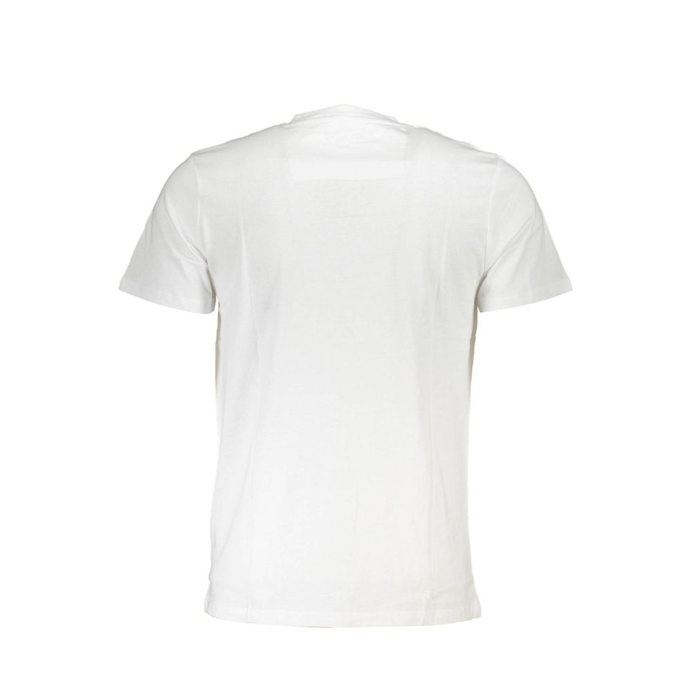 Back view of Cavalli Class Brown Cotton Men T-Shirt, highlighting high-quality cotton in brown color with short sleeves.