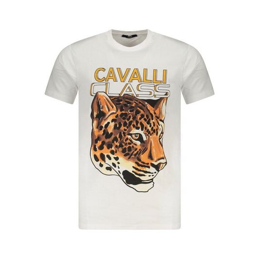 Cavalli Class Cavalli Class White Cotton Men T-Shirt CA-36635-M 1728,67403481248,Cavalli Class,Clothing,L,M,Men,Men - Clothing,New with tags,T-Shirts - Men - Clothing,White,XL,XXL