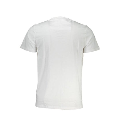 Back view of Cavalli Class White Cotton Men T-Shirt showcasing premium craftsmanship and timeless style.