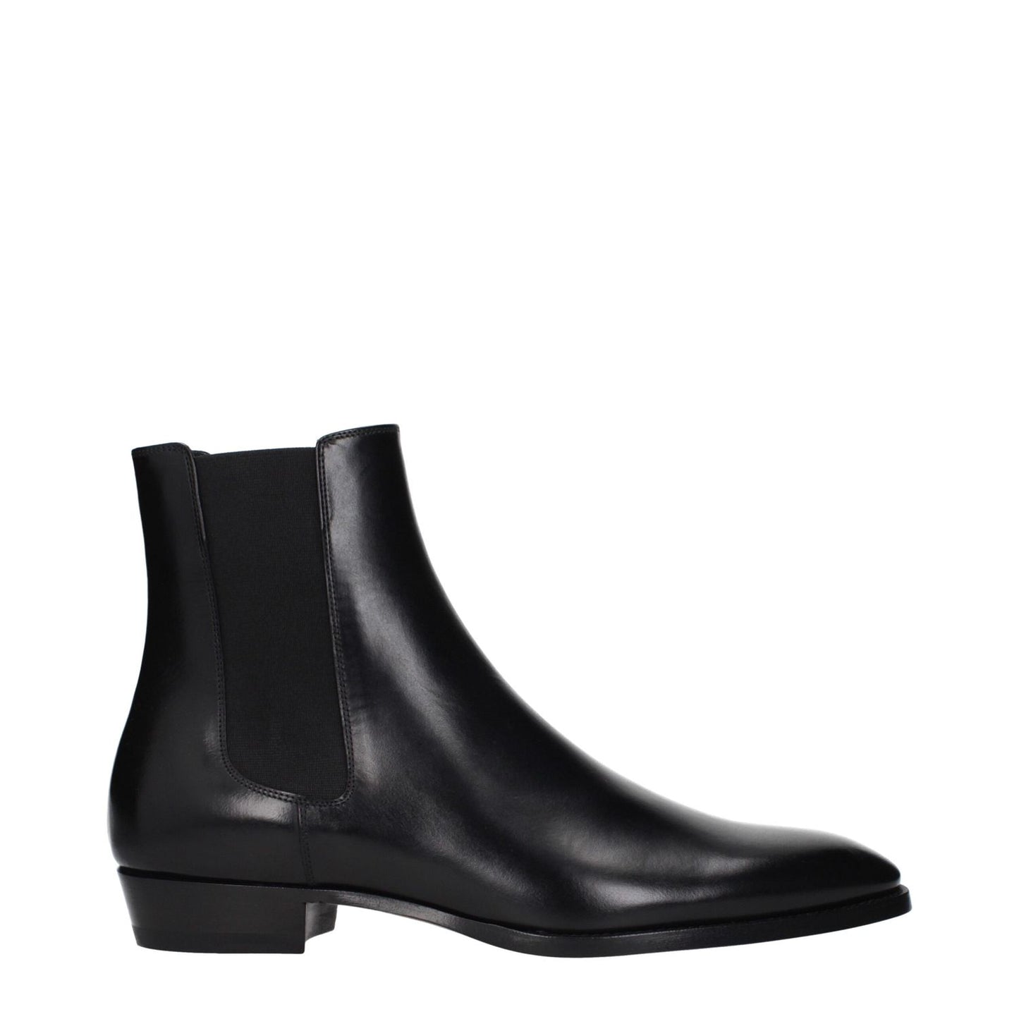 Celine Black Leather Ankle Boots